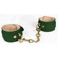 Spartacus Green PU Wrist Cuffs With Plush Lining by Spartacus