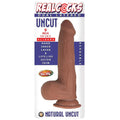Realcocks Dual Layered Uncut Slider Fat Dick 9 in. Brown by Nasstoys