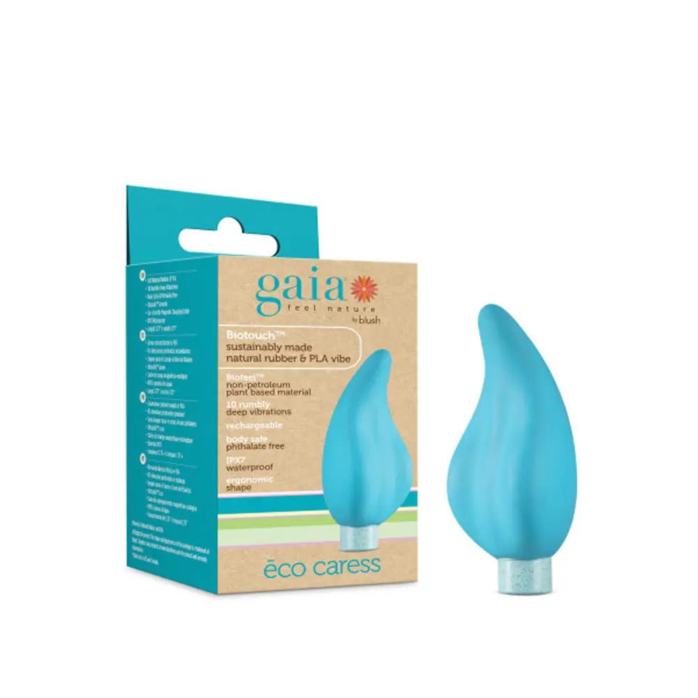 Blush Gaia Eco Caress Bullet Vibrator and Sleeve Aqua by Blush