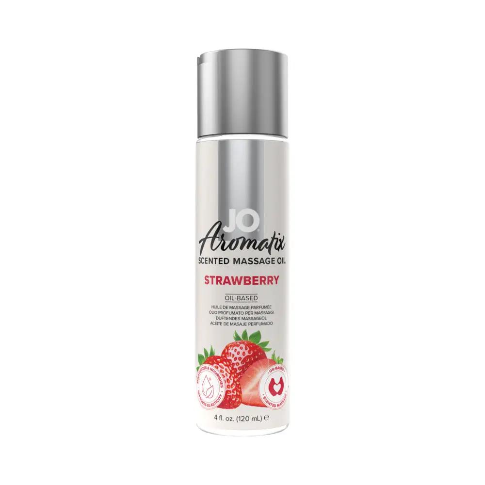 JO Aromatix Strawberry Scented Massage Oil 4 oz. by System JO
