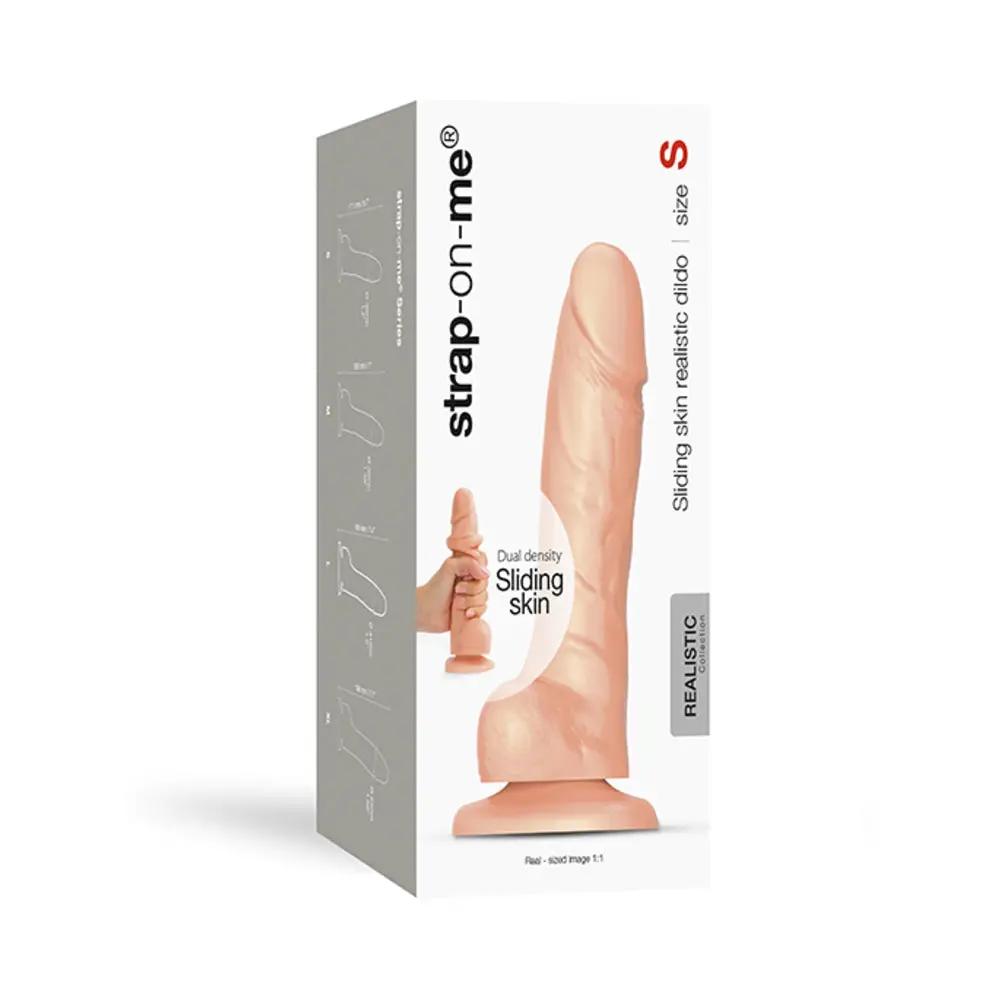 Strap-On-Me Realistic Collection Sliding Skin Dual-Density Silicone Dildo Vanilla S by Lovely Planet