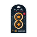 Forto F-81 Liquid Silicone Cock & Ball Double Ring Small Black by Forto