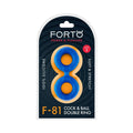 Forto F-81 Liquid Silicone Cock & Ball Double Ring Small Blue by Forto