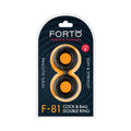 Forto F-81 Liquid Silicone Cock & Ball Double Ring Medium Black by Forto