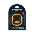 Forto F-22 Liquid Silicone Cock & Ball D-Ring Small Black by Forto