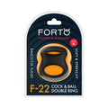 Forto F-22 Liquid Silicone Cock & Ball D-Ring Medium Black by Forto