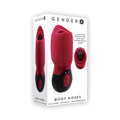 Gender X Body Kisses Rechargeable Vibrating Silicone Suction Massager Red by Gender X