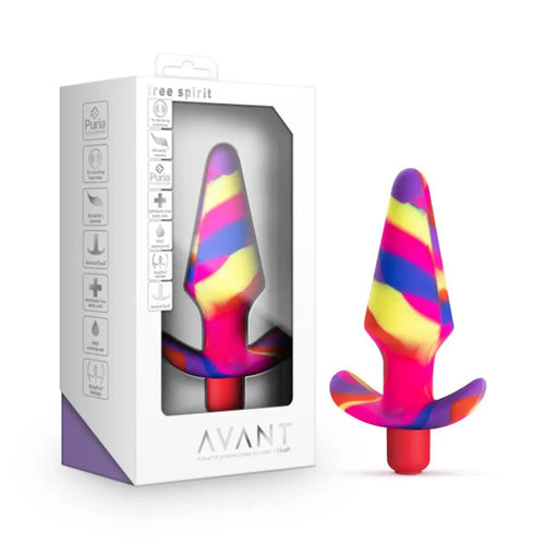 Avant Free Spirit Silicone Vibrating Anal Plug Scarlet by Blush