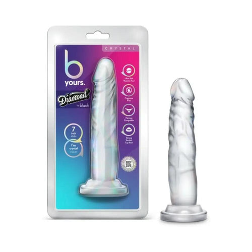 B Yours Diamond Crystal 7 in. Dildo Clear by Blush