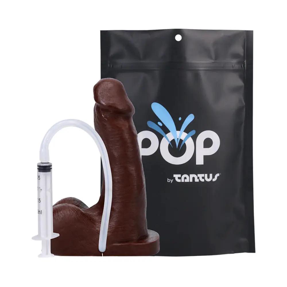 Tantus POP n' Play Squirting Packer Espresso (Bag) by Tantus