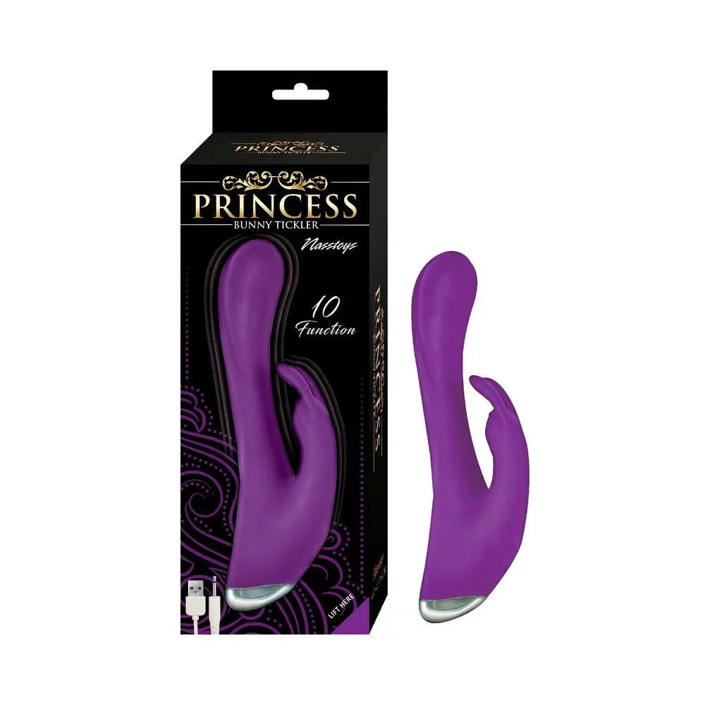 Princess Bunny Tickler Dual Stimulator Silicone Purple by Nasstoys