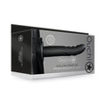 Ouch! Textured Curved 8 in. Hollow Strap-On Black