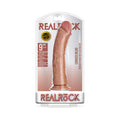 RealRock Realistic 9 in. Curved Dildo With Suction Cup Tan by Shots