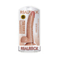 RealRock Realistic 8 in. Curved Dildo With Balls and Suction Cup Tan by Shots