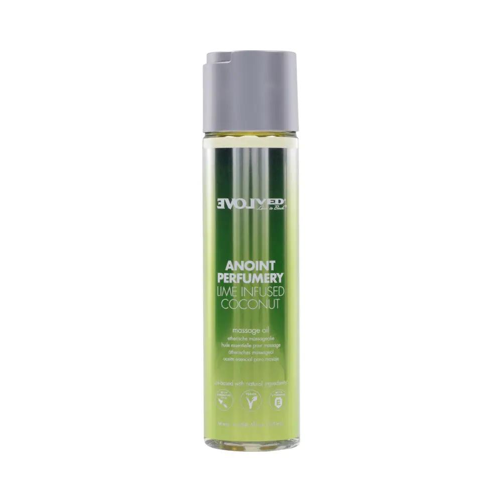 Evolved Anoint Perfumery Lime Infused Coconut Massage Oil 4 oz. by Evolved
