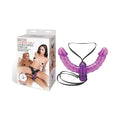 Lux Fetish Pleasure for 2 Double-Ended Strap-On Vibrating Double Dildo Purple by Electric Eel
