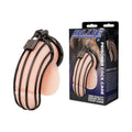 Blue Line Prisoner Cock Cage Black by Electric Eel