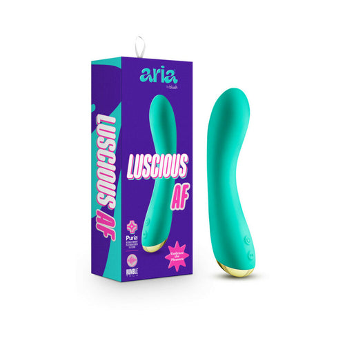 Aria Luscious AF Rechargeable Silicone G-Spot Vibrator Teal by Blush