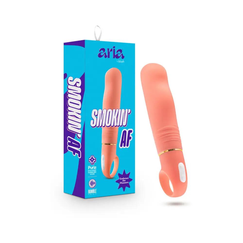 Aria Smokin' AF Silicone Vibrator Coral by Blush