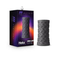 M Elite Platinum Hekx Silicone Stroker Black by Blush