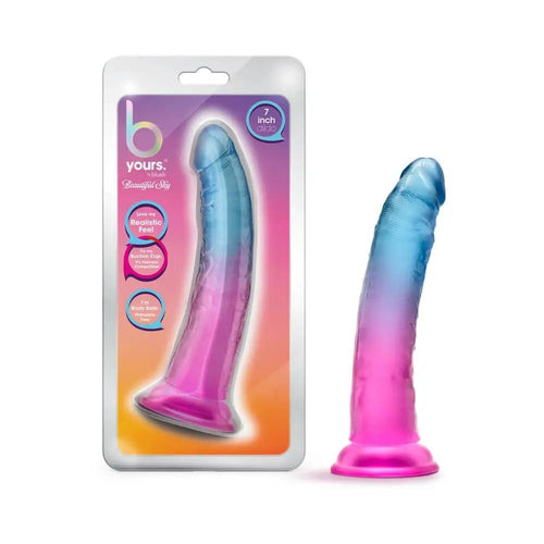 B Yours Beautiful Sky 7 in. Dildo Sunset by Blush