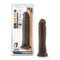 Dr. Skin Plus Thick 9 in. Triple Density Posable Dildo Brown by Blush