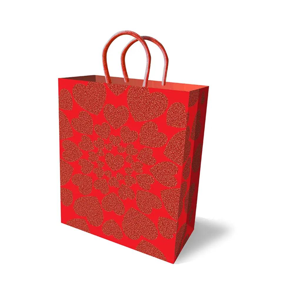 Glitter Hearts Sparkle Gift Bag by Little Genie