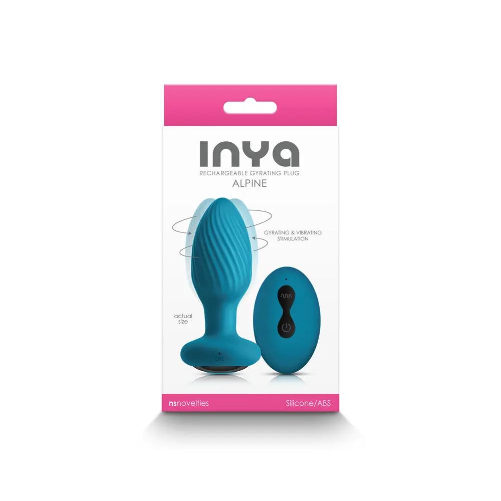 INYA Alpine Rechargeable Gyrating Plug Teal by NS Novelties