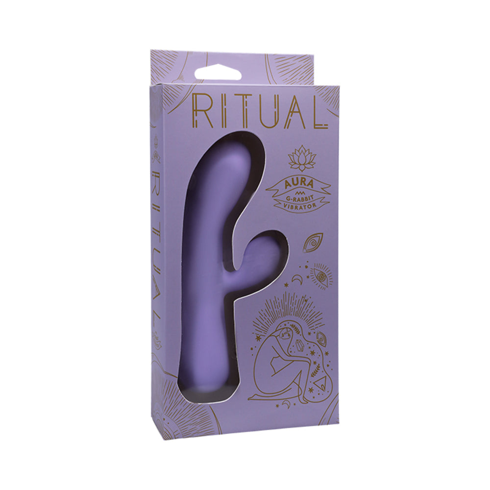 RITUAL Aura Rechargeable Silicone Rabbit Vibrator Lilac by Doc Johnson