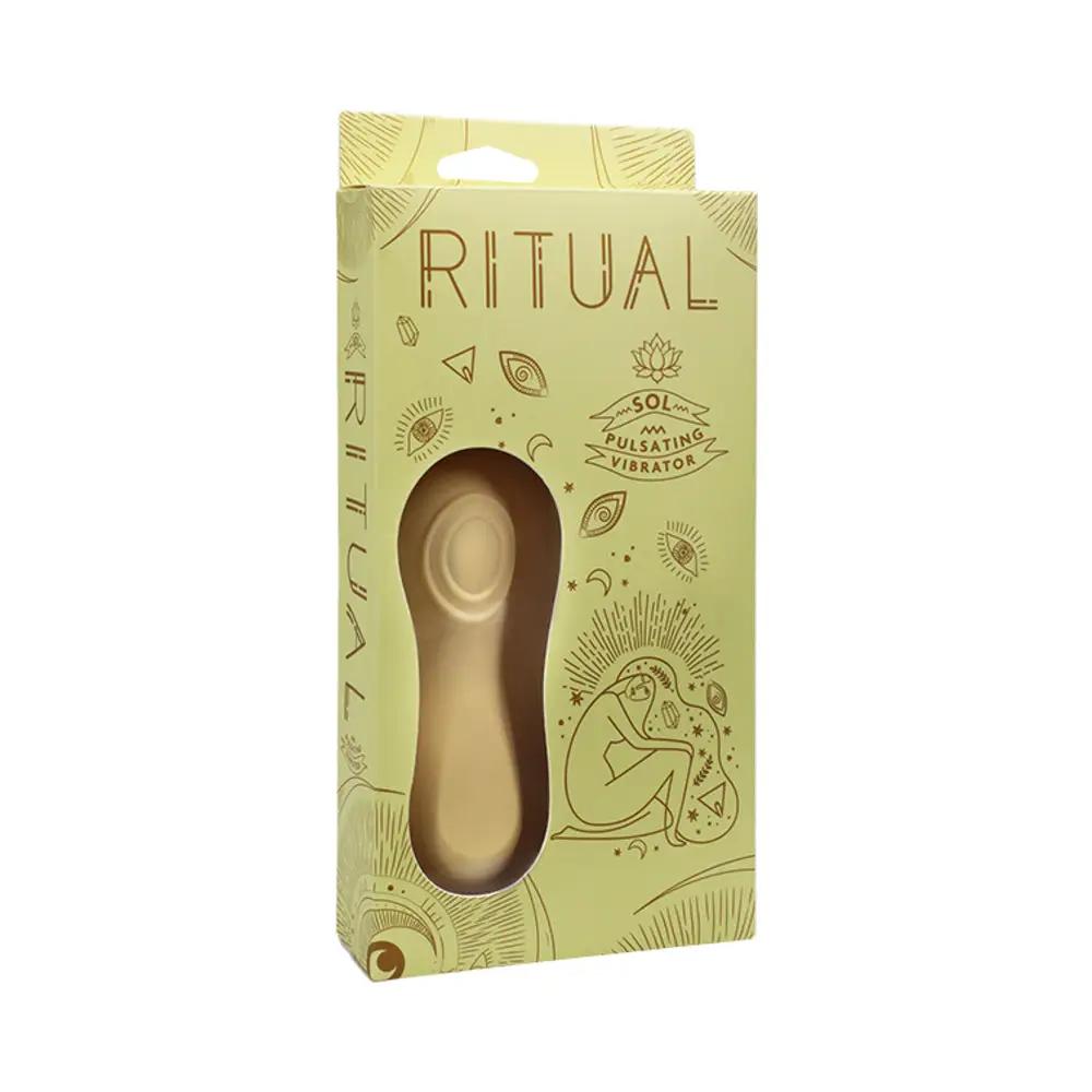 RITUAL Sol Rechargeable Silicone Pulsating Vibrator Yellow by Doc Johnson