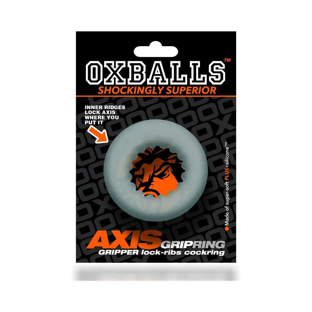 Oxballs Axis Rib Griphold Cockring Clear Ice by Oxballs