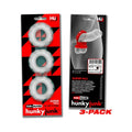 Hunkyjunk SuperHuj 3-Pack Cockrings Clear Ice by Oxballs