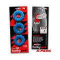 Hunkyjunk SuperHuj 3-Pack Cockrings Teal Ice by Oxballs