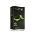 Ouch! Glow in the Dark Bonded Leather Handcuffs Neon Green by Shots