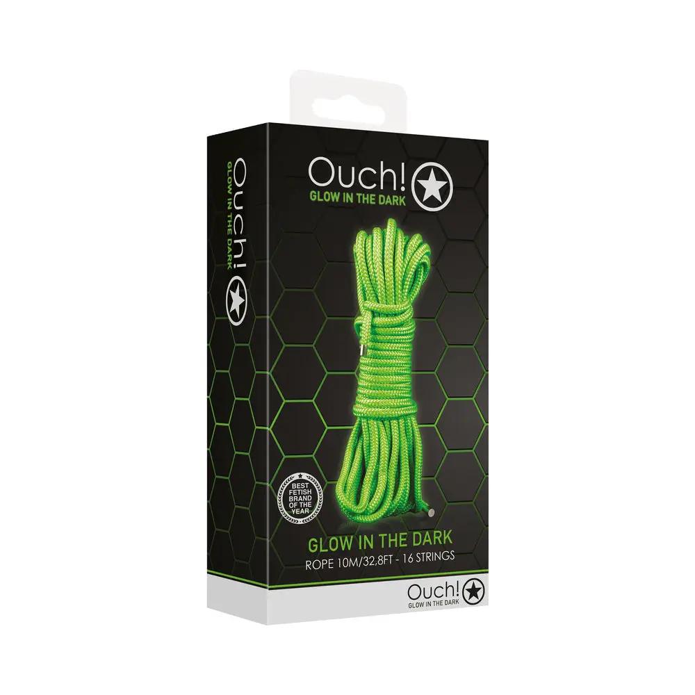 Ouch! Glow in the Dark Rope 10 m / 33 ' Neon Green by Shots