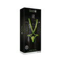 Ouch! Glow in the Dark Bonded Leather Full-Body Harness Neon Green L/XL by Shots