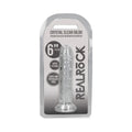 RealRock Crystal Clear Straight 6 in. Dildo Without Balls Clear by Shots