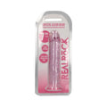 RealRock Crystal Clear Straight 7 in. Dildo Without Balls Pink by Shots