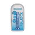 RealRock Crystal Clear Straight 6 in. Dildo Without Balls Blue by Shots
