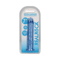 RealRock Crystal Clear Straight 7 in. Dildo Without Balls Blue by Shots
