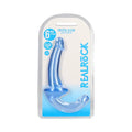 RealRock Crystal Clear 6 in. Strapless Strap-On Dildo Blue by Shots