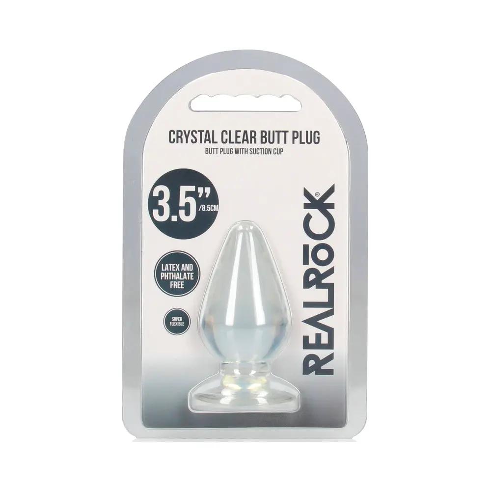 RealRock Crystal Clear 3.5 in. Anal Plug Clear by Shots