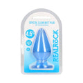 RealRock Crystal Clear 4.5 in. Anal Plug Blue by Shots