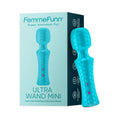 FemmeFunn Ultra Wand Mini Rechargeable Flexible Textured Silicone Vibrator Turquoise by FemmeFunn