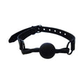 Rouge Leather Ball Gag Black with Black Accessories by Rouge Garments