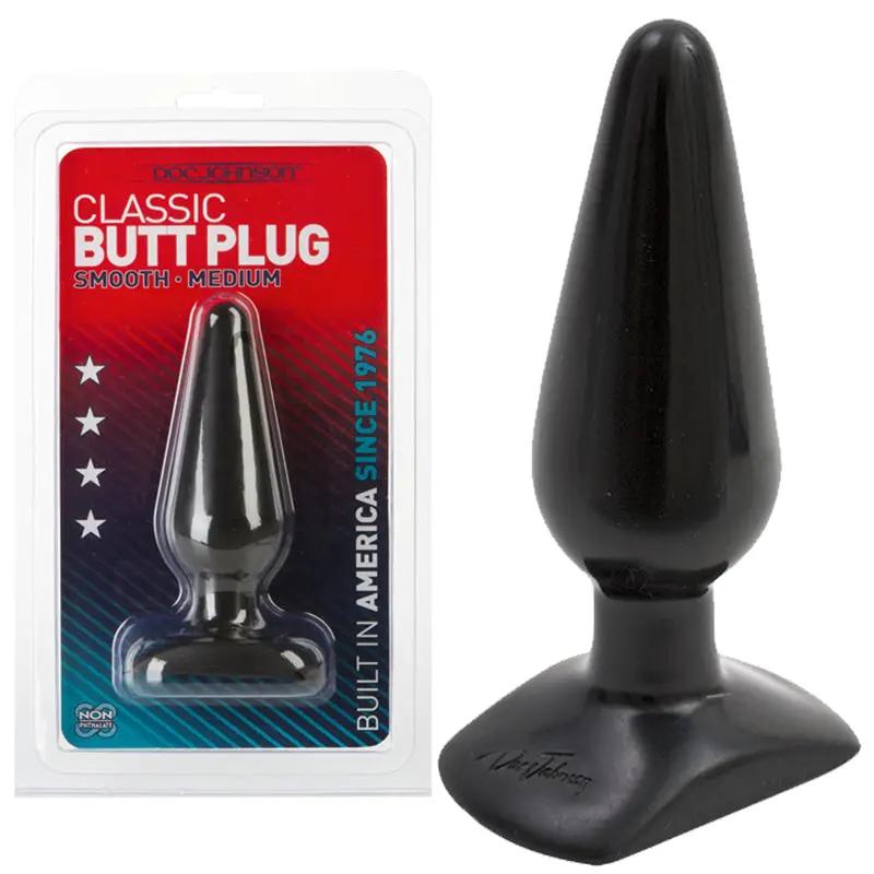 Medium Butt Plug (Black) by Doc Johnson