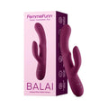 FemmeFunn Balai Rechargeable Silicone Swaying Motion Dual Stimulation Vibrator Dark Fuchsia by FemmeFunn