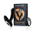 Forto Thumper Rechargeable Remote-Controlled Silicone Thumping Anal Vibrator Black by Forto