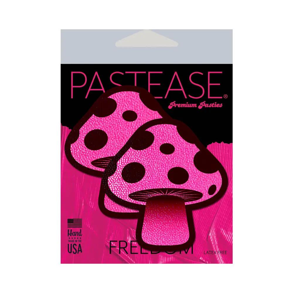 Pastease Mushroom: Neon Pink Shroom Nipple Pasties by Pastease