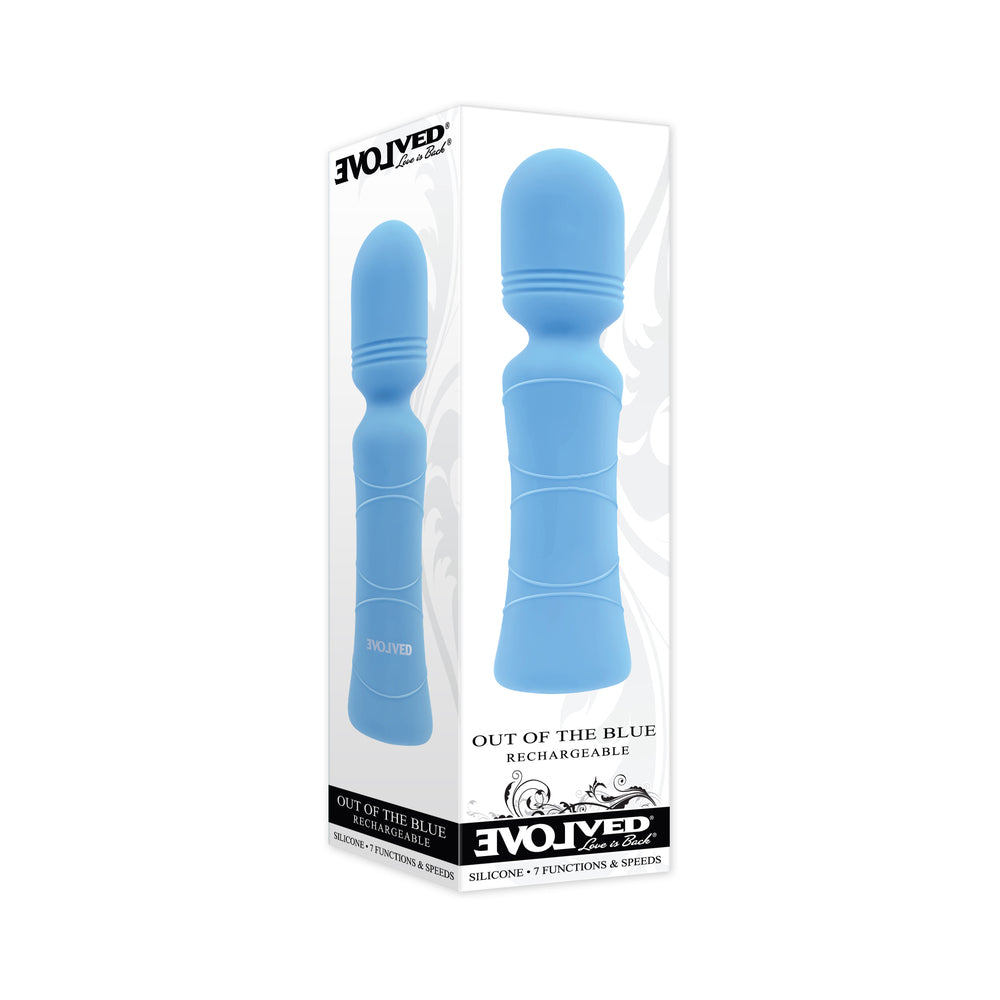 Evolved Out Of The Blue Rechargeable Silicone Wand Vibrator by Evolved